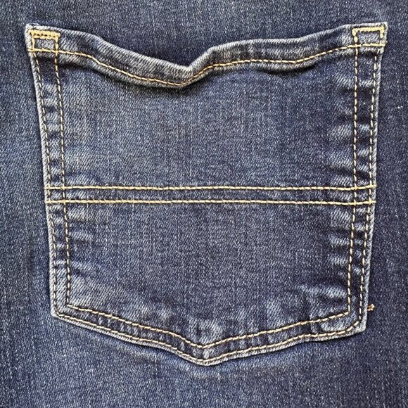 Childrens Place Boys Size 16 Stretch Adjustable Waist Straight Leg Dark Wash Jea - Picture 13 of 15